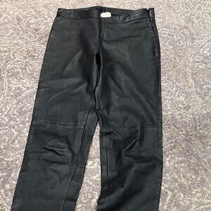 Black 100% Lamb Stretch Leather Pants in size 38 or 4